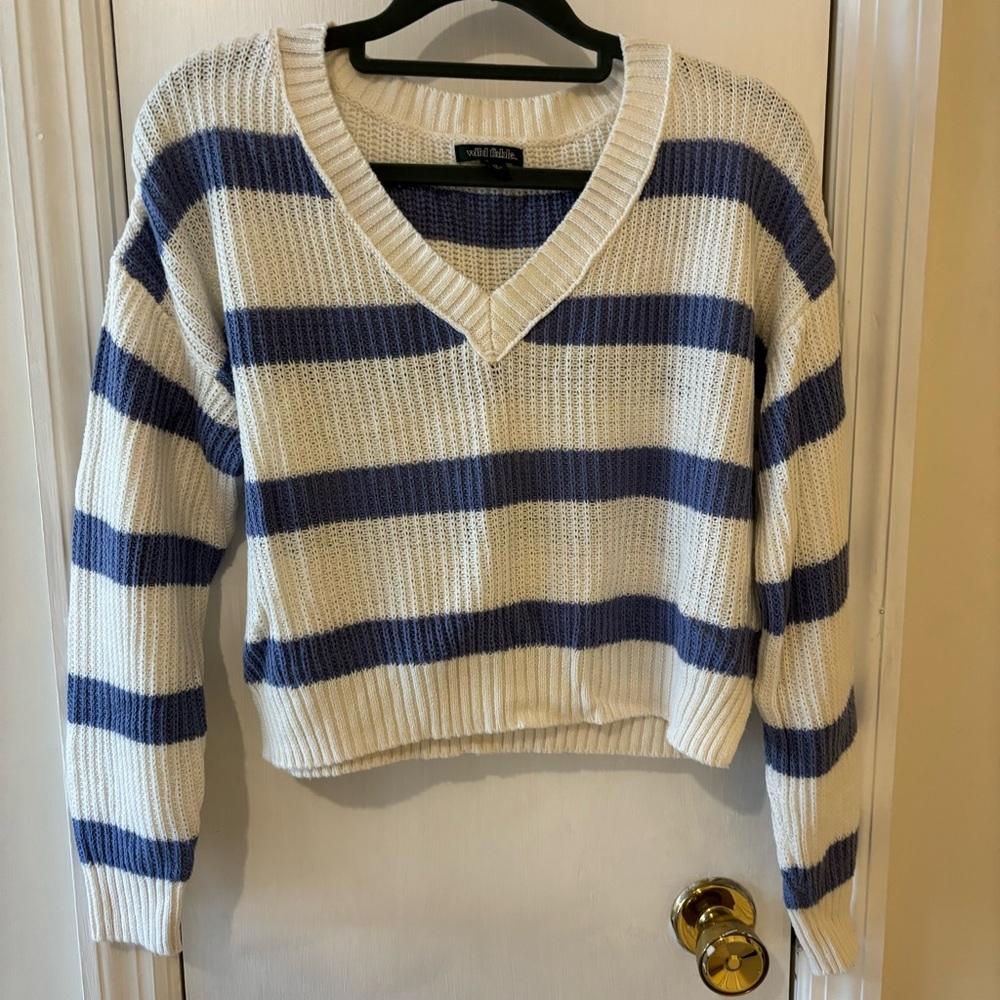 Striped V-Neck Sweater